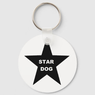 Schlüsselkettensternhund auf Black Star Schlüsselanhänger