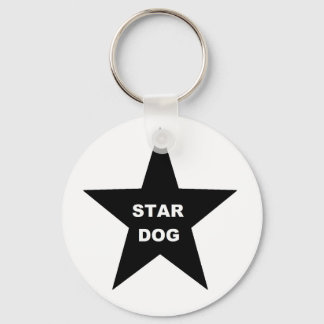 Schlüsselkettensternhund auf Black Star Schlüsselanhänger