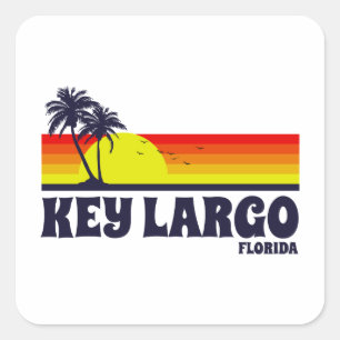 Schlüssellargo Florida Quadratischer Aufkleber