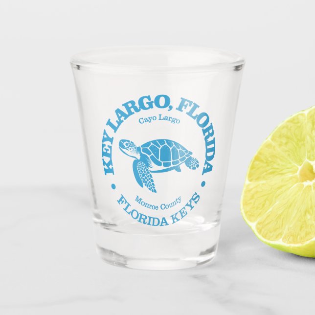 SchlüsselLargo (Meeresschildkröte) Schnapsglas (Vorderseite)