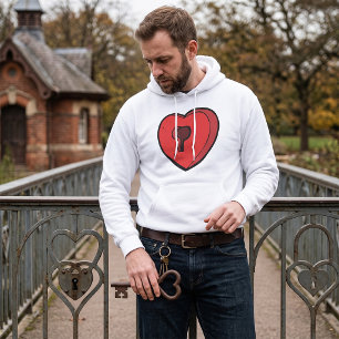 Schlüsselloch-Herz Hoodie