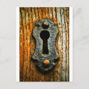 Schlüsselloch Postkarte