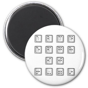 Schlüsselnummern für Braille-Computer Magnet