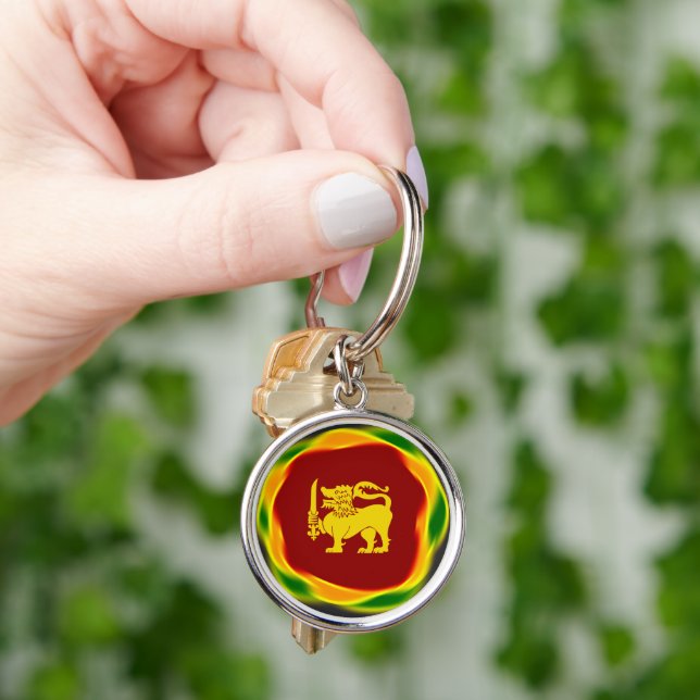 Schlüsselring für Sri Lanka Lion Schlüsselanhänger (Hand)