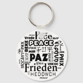 Schlüsselring mit mehrsprachiger Friedensgestaltun Schlüsselanhänger