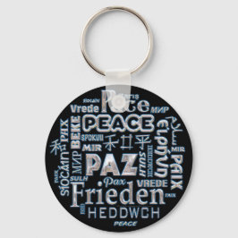 Schlüsselring mit mehrsprachiger Friedensgestaltun Schlüsselanhänger