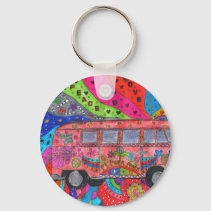 Schlüsseltor Van Hippie Schlüsselanhänger