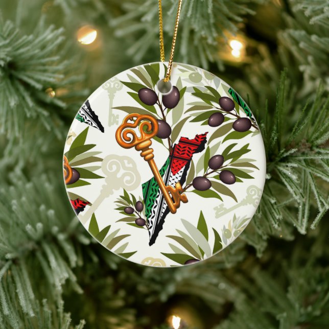 Schlüsselzeichen des Rückkehrrechts Palästinas Keramik Ornament (Baum)