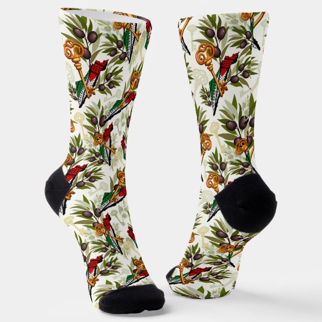 Schlüsselzeichen des Rückkehrrechts Palästinas Socken (Gewinkelt)