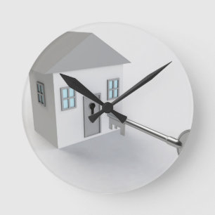 SchlüsselZuhause, wirklicher Anwesen-Agent, Runde Wanduhr