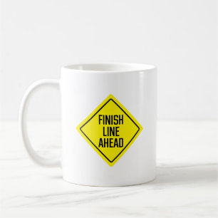 Schlusslinie am Straßenschild Klassische Tasse