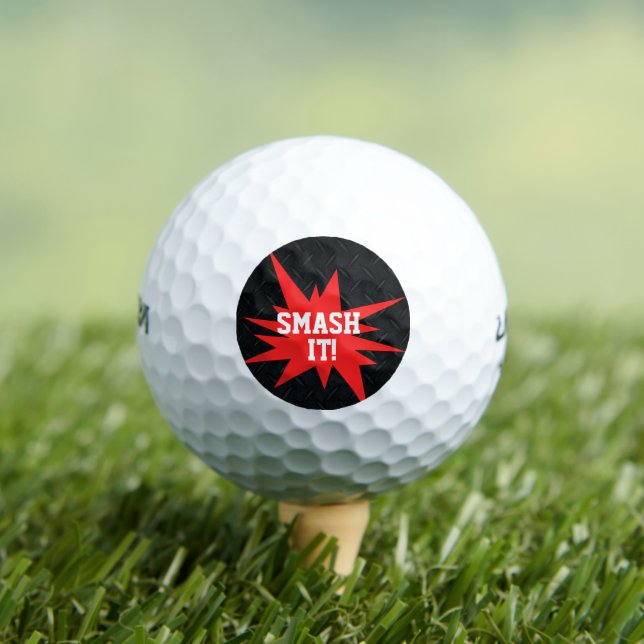 SCHMACH! Funny Black Red Smack Talk Golfer Joke Golfball (Insitu T-Shirt)