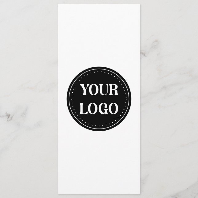 Schmal, modern, poliert und anpassbar menükarte (Vorderseite)