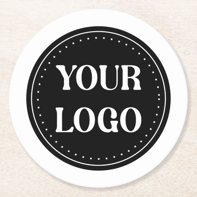 Schmal, modern, poliert und anpassbar runder pappuntersetzer (Vorderseite)