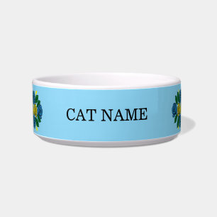 Schmalboot Kanalboot Rosen Katze Napf