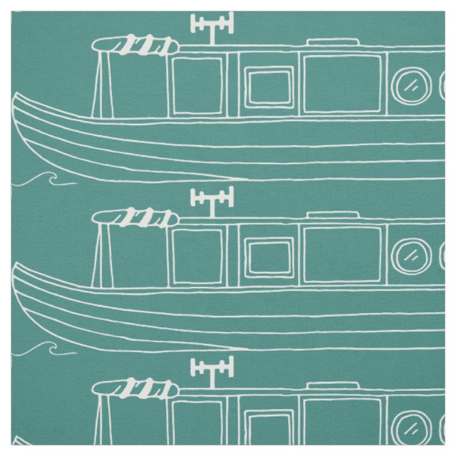 Schmalboot Muster Kanalschiffe Stoff (Muster)