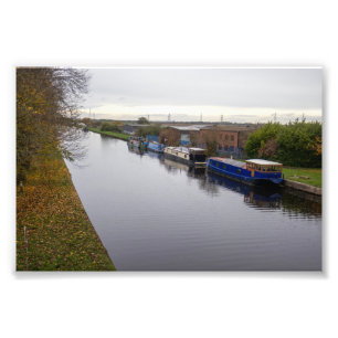 Schmalboote auf dem Knottingley and Goole Canal Fotodruck