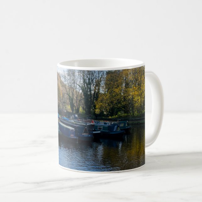 Schmalboote, festgemacht am Salterhebble Basin Kaffeetasse (VorderseiteRechts)