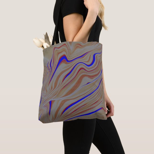 Schmale blaue Streifen zwischen den Schichten verb Tasche (Von Nahem)