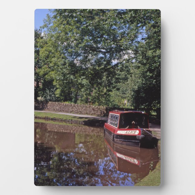Schmale Boote Peak Forest Canal Marple Fotoplatte (Vorderseite)