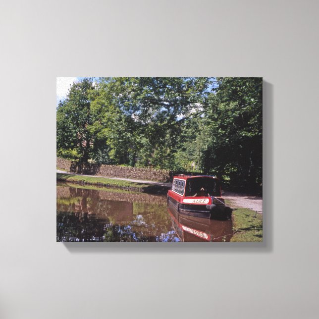 Schmale Boote Peak Forest Canal Marple Leinwanddruck (Vorderseite)