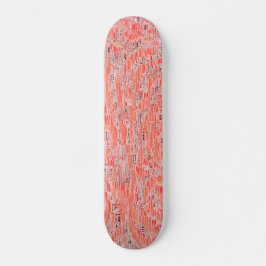 Schmale Lachs- und Pfirsichmosaikwirkung Skateboard