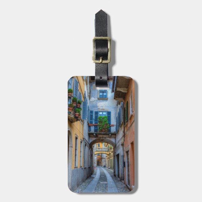 Schmale Stadtstraße, Italien Gepäckanhänger (Vorderseite vertikal)