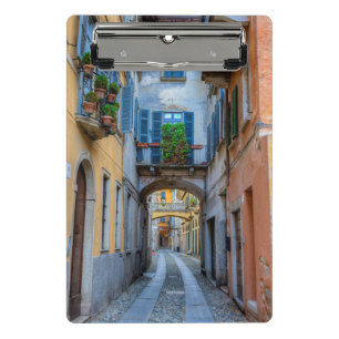 Schmale Stadtstraße, Italien Mini Klemmbrett
