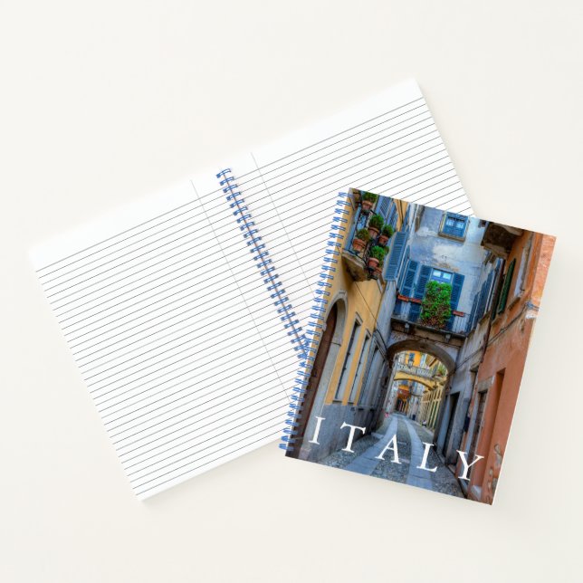 Schmale Stadtstraße, Italien Notizbuch (Innenseite)