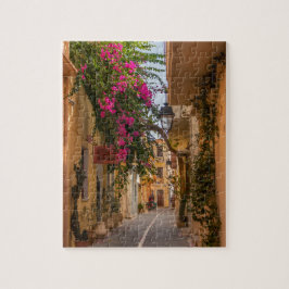 Schmale Straße im alten Rethymnon, Kreta, Griechen