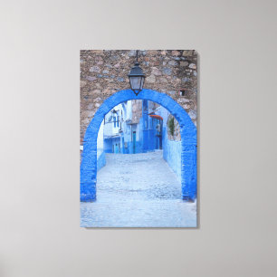 Schmale Straße von Chefchaouen Leinwanddruck