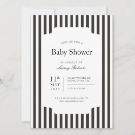 Schmaler schwarzer und weißer vertikaler Sandstrei Einladung