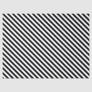 Schmales Schwarzweiss-Streifen-Muster Seidenpapier