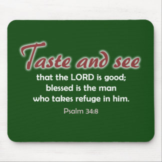 Schmecken Sie und sehen Sie (dunkler Hintergrund) Mousepad