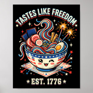 Schmeckt wie Freiheit 4. Juli 1776 Patriotisch Poster