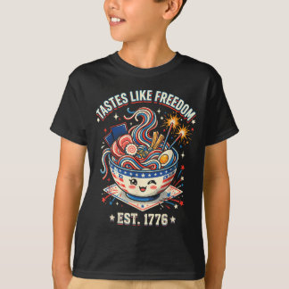Schmeckt wie Freiheit 4. Juli 1776 Patriotisch T-Shirt
