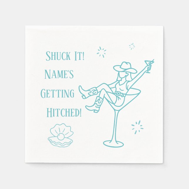 Schmeiß es! Cowgirl Bachelorette Napkins Serviette (Vorderseite)