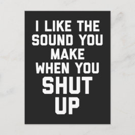 Schmeißen Sie das lustige Zitat Postkarte