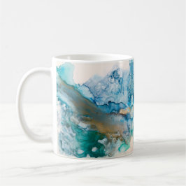 Schmelz Gletscher Alkohol Tinte Malerei Kaffeetasse