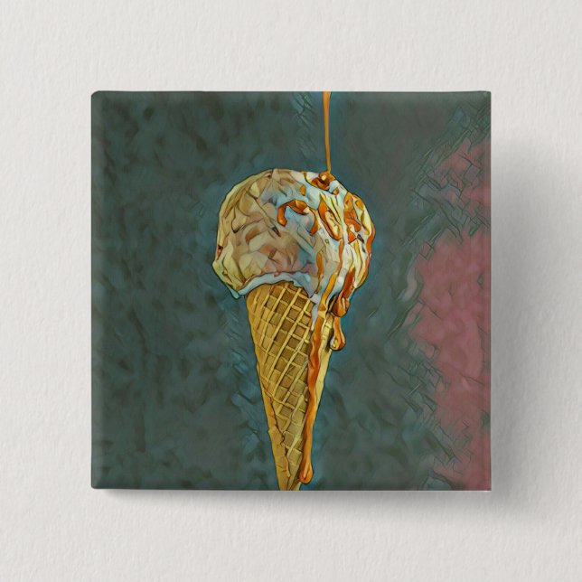 Schmelz-Schokoladeneis Button (Vorderseite)