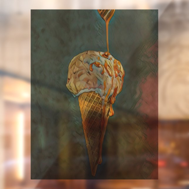 Schmelz-Schokoladeneis Fensteraufkleber (Blatt 2)