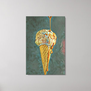 Schmelz-Schokoladeneis Leinwanddruck