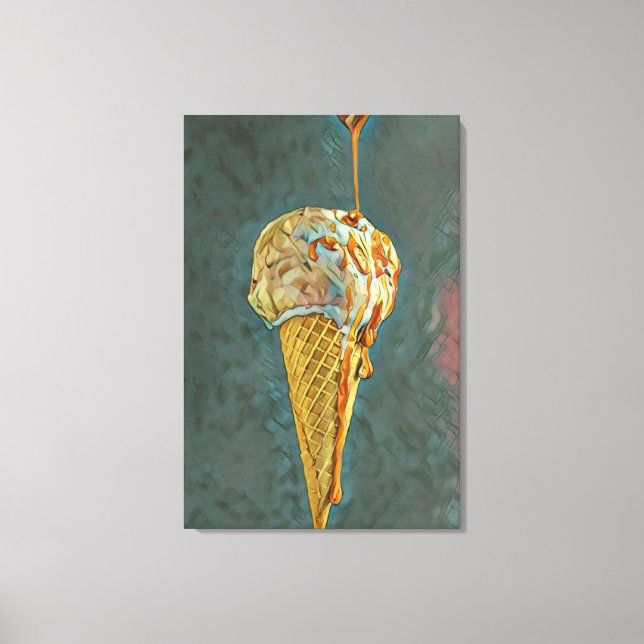 Schmelz-Schokoladeneis Leinwanddruck (Vorderseite)