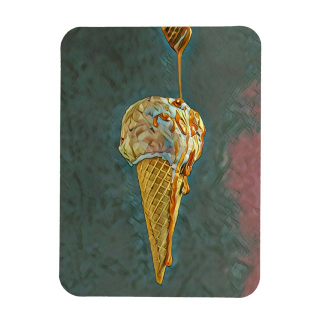 Schmelz-Schokoladeneis Magnet (Vertikal)