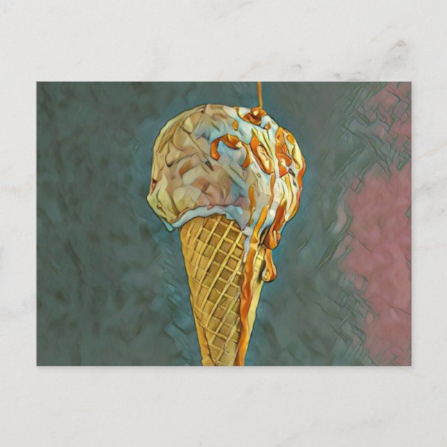 Schmelz-Schokoladeneis Postkarte (Vorderseite)