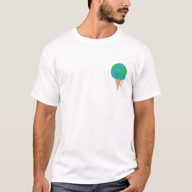 Schmelzen des T - Shirt des Erdklimas (Vorderseite)