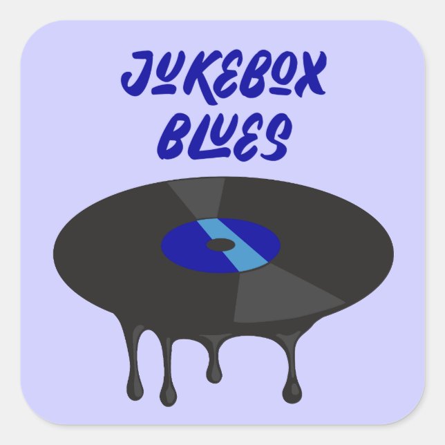 Schmelzen des Vinyl-Sticker Quadratischer Aufkleber (Vorderseite)