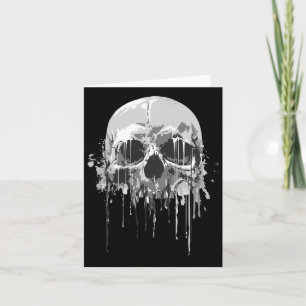 Schmelzen Skeleton Drillen Beängstigende Schädelha Karte