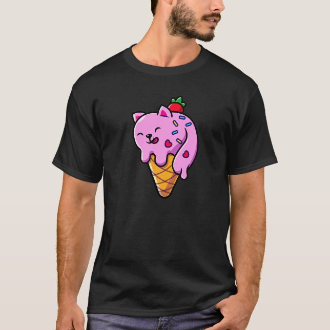 Schmelzende Eiskatze T-Shirt (Vorderseite)