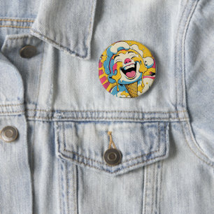 Schmelzende Freude – Eis-Pop-Art-Explosion Button